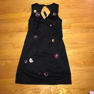 Nicole Miller 3D Floral Little Black Dress